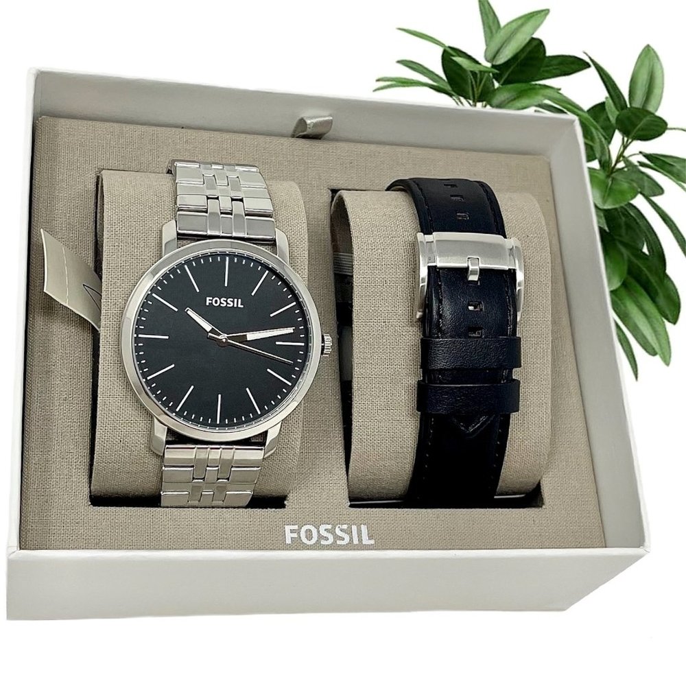 NWT FOSSIL Luther Interchangeable Strap Gift Set BQ2466SET